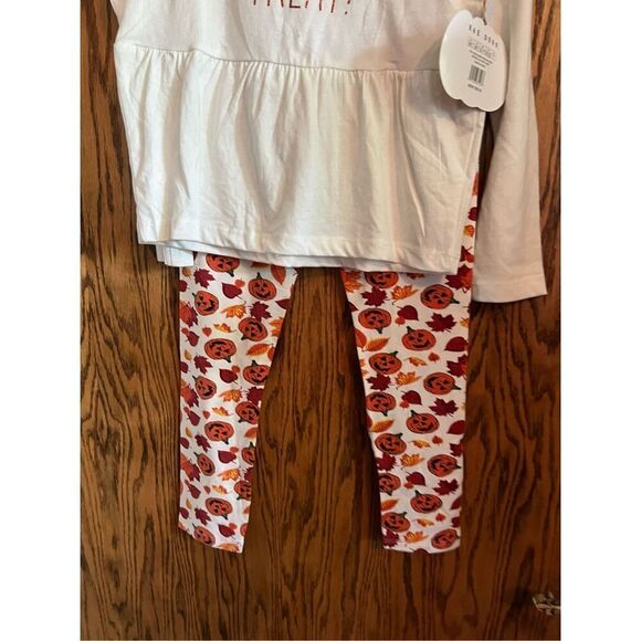 Rae Dunn Trick Or Treat! Fall Girls Set Kids Size 6X NEW WITH FLAWS - Picture 2 of 10